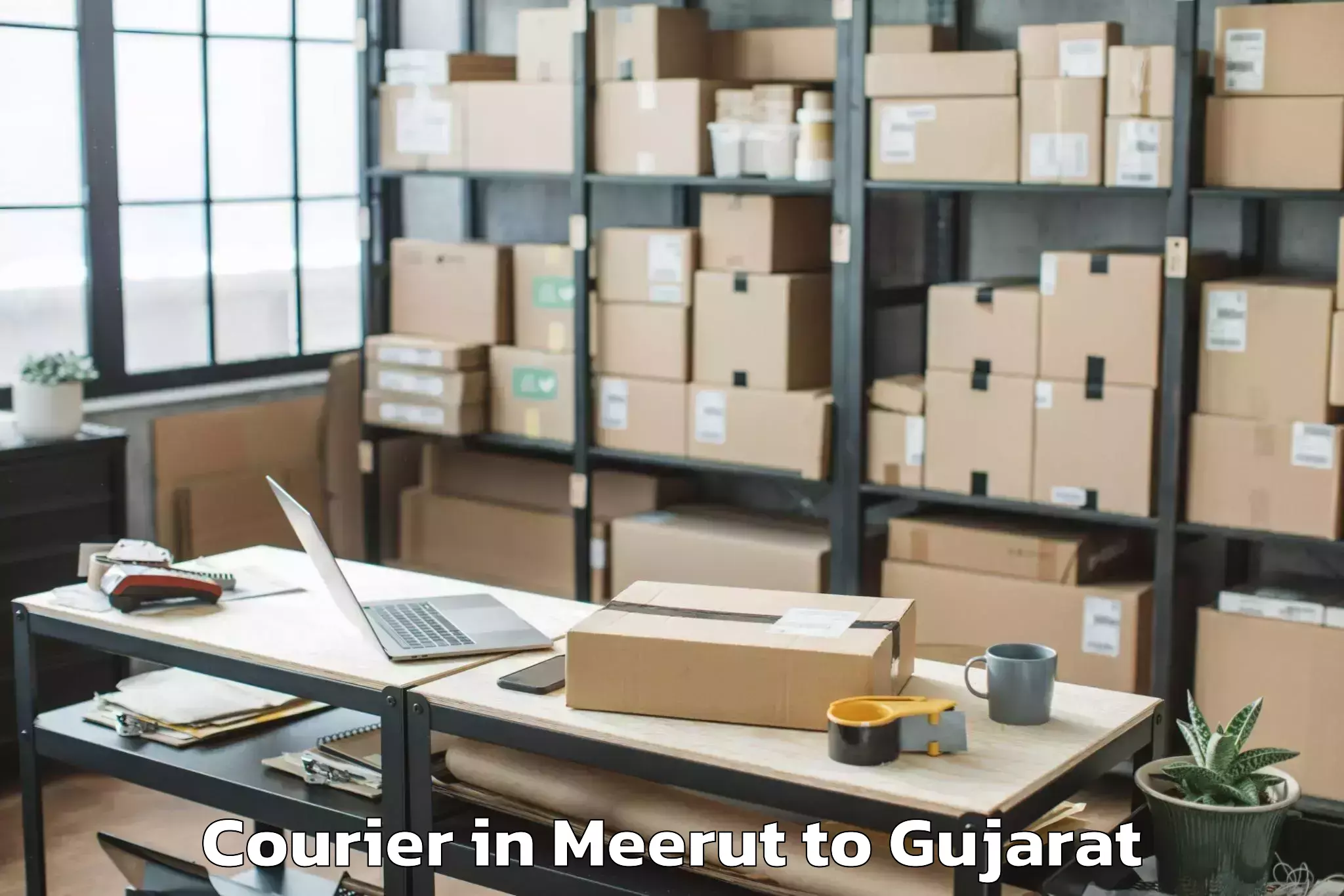 Book Meerut to Kaprada Courier Online